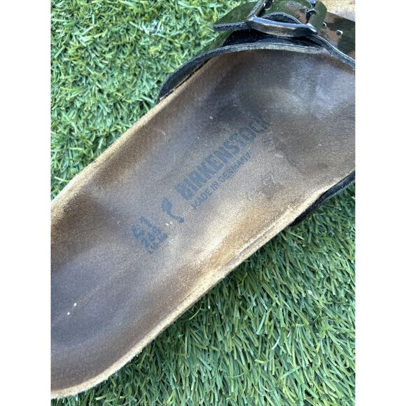 Birkenstock Unisex Madrid Black Patent Leather Slip On Sandals Size EU 41 L10 M8 - Picture 9 of 15